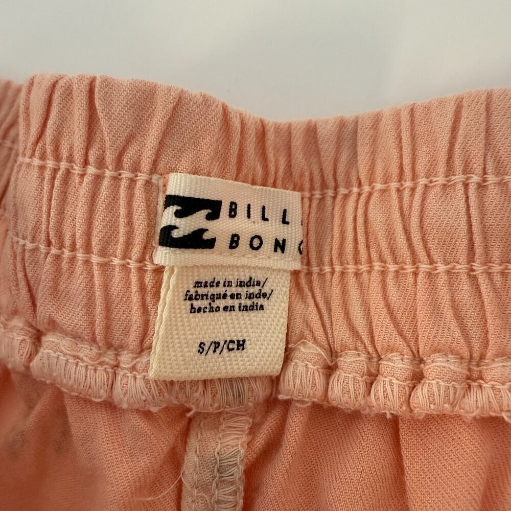 Billabong 'road Trippin' Drawstring Elastic Waist Shorts In Sweet Peach Pink - Picture 4 of 5